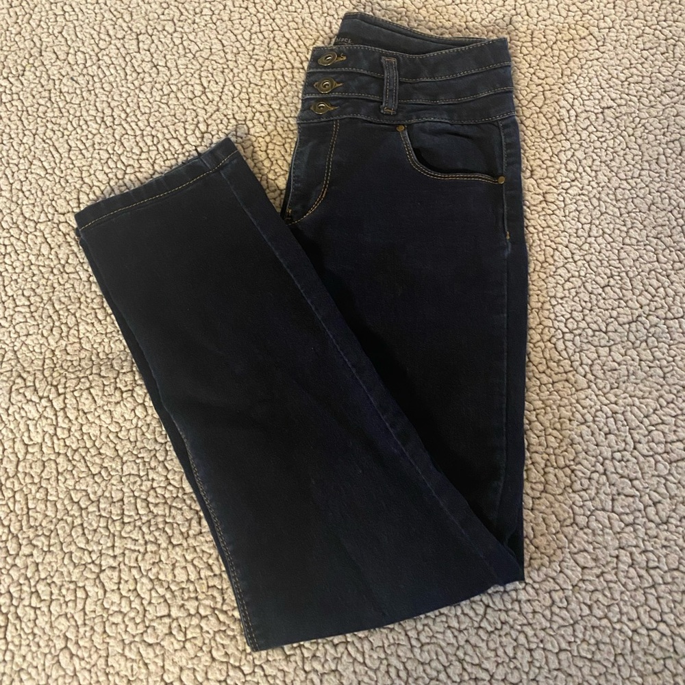 Twentyone Black Jeans by Rue 21 Size 5/6 R Dark Wash Curvy High Waist Skinny